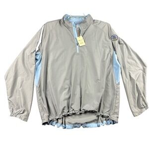 Peter Millar Crown Sport 1/4 Zip Jacket XL Gale Back Pocket Logo Windbreaker Men
